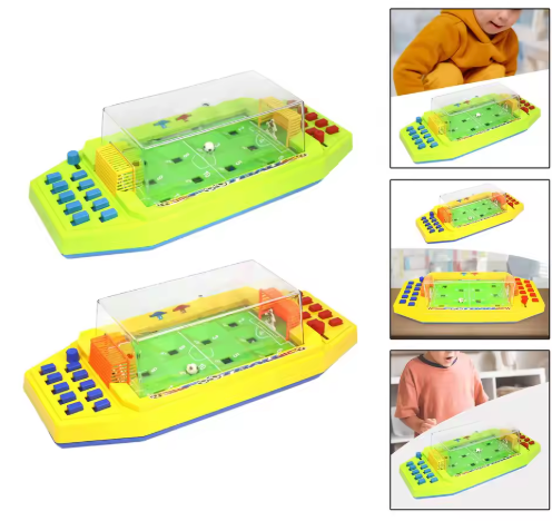 Mini Tafelvoetbal Spel 43 cm – Desktop Voetbalspel met Scorebord voor 2 Personen