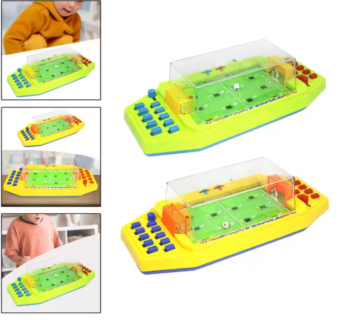 Mini Tafelvoetbal Spel 43 cm – Desktop Voetbalspel met Scorebord voor 2 Personen