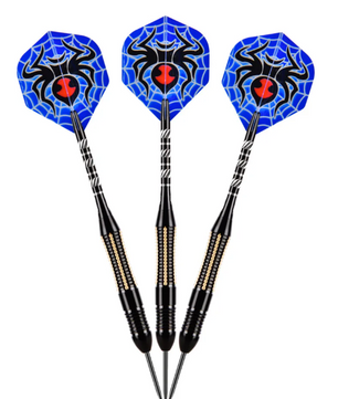 Professionele Dartpijlen 26g Set van 3 – Messing Barrel met Opbergcase en Extra Shafts