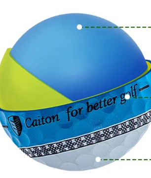 3-Laags PU Golfballen – Precisie Putter Ballen met 360° Uitlijningslijn