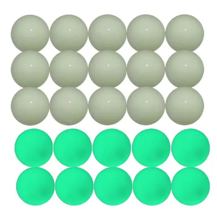 Set van 10 Glow Golfballen – Lichtabsorberend en Fluorescerend voor Nachtgolf