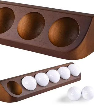 Houten Golfballen Display Rek – Wandmontage Opberger voor 6 Golfballen