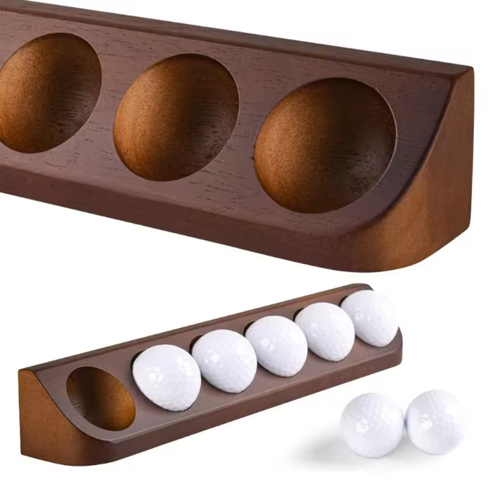 Houten Golfballen Display Rek – Wandmontage Opberger voor 6 Golfballen