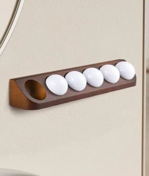 Houten Golfballen Display Rek – Wandmontage Opberger voor 6 Golfballen