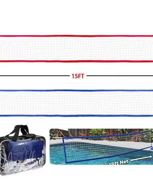 Draagbaar Volleybal Net – 450 cm Opvouwbaar Trainingsnet met Opbergtas