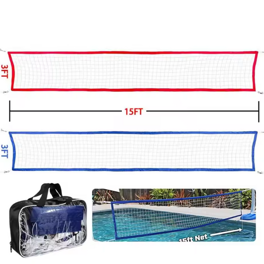 Draagbaar Volleybal Net – 450 cm Opvouwbaar Trainingsnet met Opbergtas