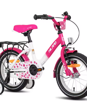 Kinderfiets 12-16 Inch met Zijwieltjes – Fiets voor Jongens en Meisjes met Bel en Bagagedrager