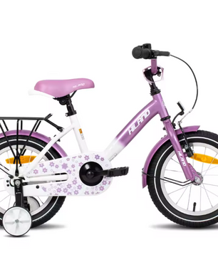 Kinderfiets 12-16 Inch met Zijwieltjes – Fiets voor Jongens en Meisjes met Bel en Bagagedrager