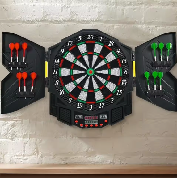 Elektrisch Dartbord met 12 Darts – LED Displays, 27 Spellen en Automatische Scoretelling