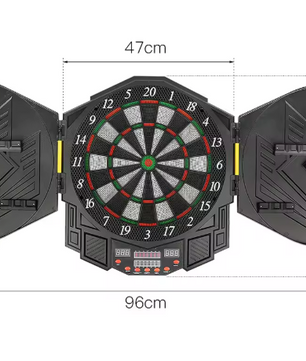 Elektrisch Dartbord met 12 Darts – LED Displays, 27 Spellen en Automatische Scoretelling