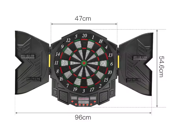 Elektrisch Dartbord met 12 Darts – LED Displays, 27 Spellen en Automatische Scoretelling