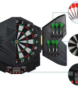 Elektrisch Dartbord met 12 Darts – LED Displays, 27 Spellen en Automatische Scoretelling