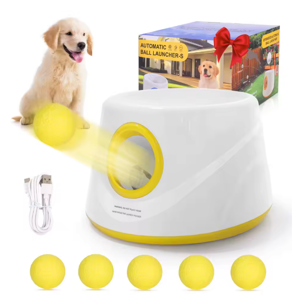 Automatische Ballenwerper voor Honden – Interactief Speelgoed met 5 ETPU Ballen