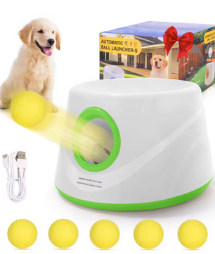 Automatische Ballenwerper voor Honden – Interactief Speelgoed met 5 ETPU Ballen