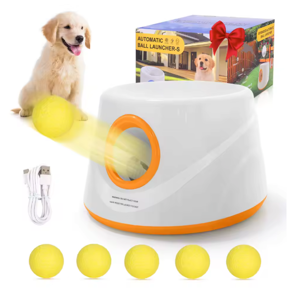 Automatische Ballenwerper voor Honden – Interactief Speelgoed met 5 ETPU Ballen