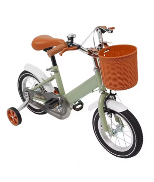 Kinderfiets 12 Inch met Zijwieltjes – Met Mandje en Dubbele Remmen