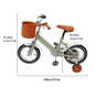 Kinderfiets 12 Inch met Zijwieltjes – Met Mandje en Dubbele Remmen