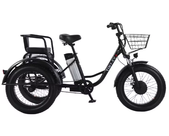 Elektrische Driewieler 20 Inch – 500W Fat Tire E-Bike met Accu