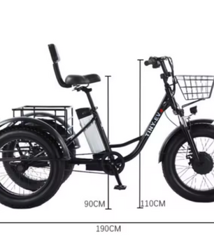 Elektrische Driewieler 20 Inch – 500W Fat Tire E-Bike met Accu