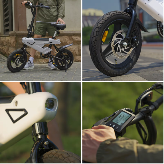 Opvouwbare Elektrische Fiets 14 Inch – 250W E-Bike met LCD en Accu