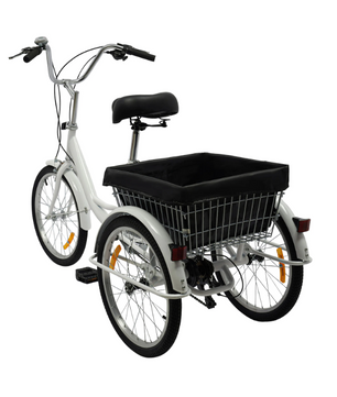 Volwassen Driewieler 20 Inch – 8 Versnellingen met Mand en Comfort Zadel