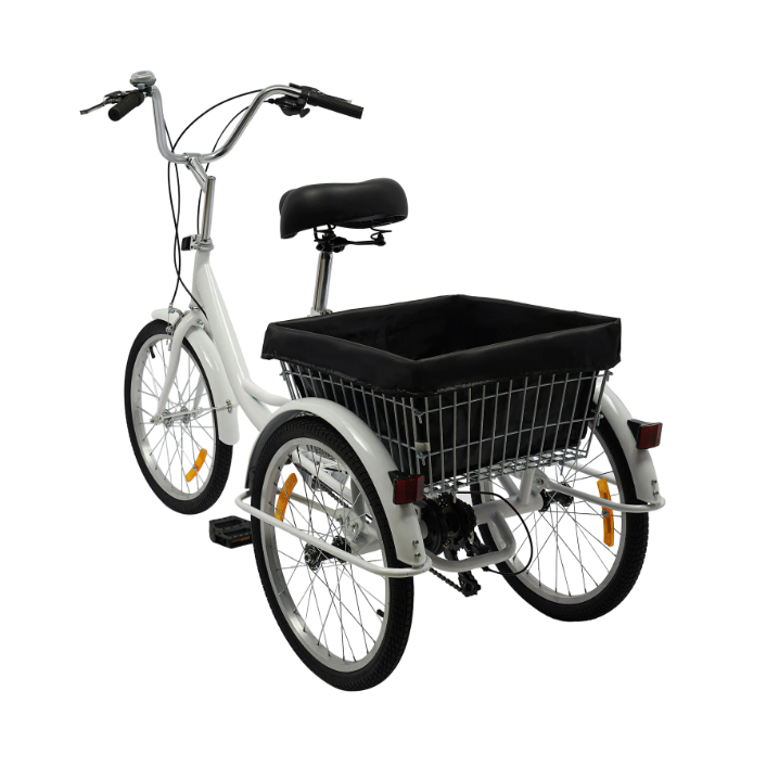 Volwassen Driewieler 20 Inch – 8 Versnellingen met Mand en Comfort Zadel