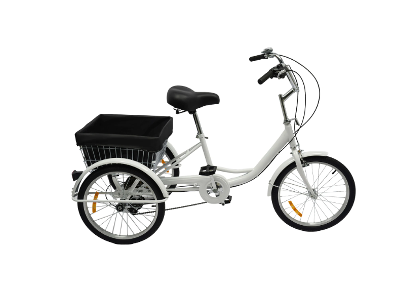 Volwassen Driewieler 20 Inch – 8 Versnellingen met Mand en Comfort Zadel