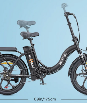Opvouwbare Elektrische Fiets 20 Inch – 250W E-Bike met Fat Tires en 100 km Actieradius