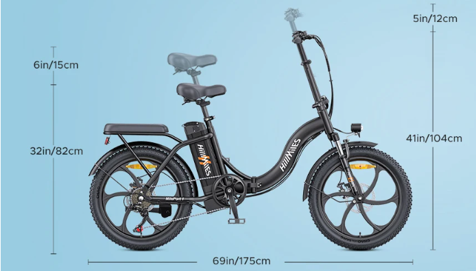 Opvouwbare Elektrische Fiets 20 Inch – 250W E-Bike met Fat Tires en 100 km Actieradius