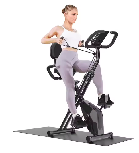 Opvouwbare Hometrainer – Fitness Fiets met 8 Weerstanden, LCD Display en Hartslagmeter