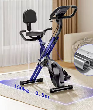 Opvouwbare Hometrainer – Fitness Fiets met 8 Weerstanden, LCD Display en Hartslagmeter