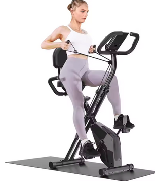 Opvouwbare Hometrainer – Fitness Fiets met 8 Weerstanden, LCD Display en Hartslagmeter