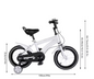 Kinderfiets 14 Inch met Zijwieltjes – Verstelbare Fiets met Dubbele Remmen voor 2-5 Jaar