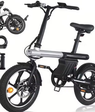 Opvouwbare Elektrische Fiets 16 Inch – Unisex E-Bike met 36V 12.8Ah Accu en Tot 60 km Actieradius