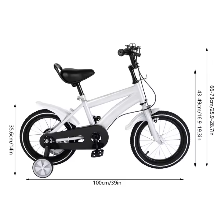 Kinderfiets 14 Inch met Zijwieltjes – Veilig en Comfortabel met Verstelbaar Zadel en Stuur