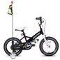 Kinderfiets met Poppenzitje en Accessoires – Meisjesfiets met Streamers, Vlag en Nummerplaat