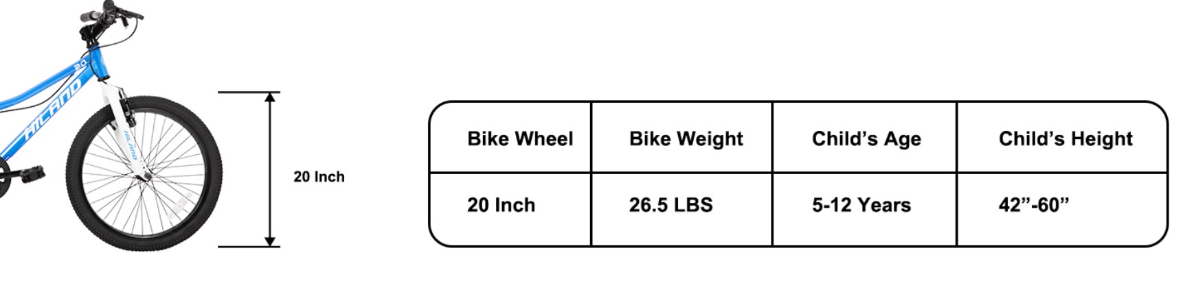 Kinder Mountainbike 20 Inch – Stevige MTB met Dubbele Handremmen en Standaard