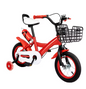 Kinderfiets met Mand en Zijwieltjes – Verstelbare Peuterfiets 12 Inch met Veilig Remsysteem