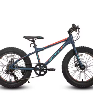 Kinder Fatbike 20 Inch – Mountainbike met Brede Banden, 7 Versnellingen en Schijfremmen