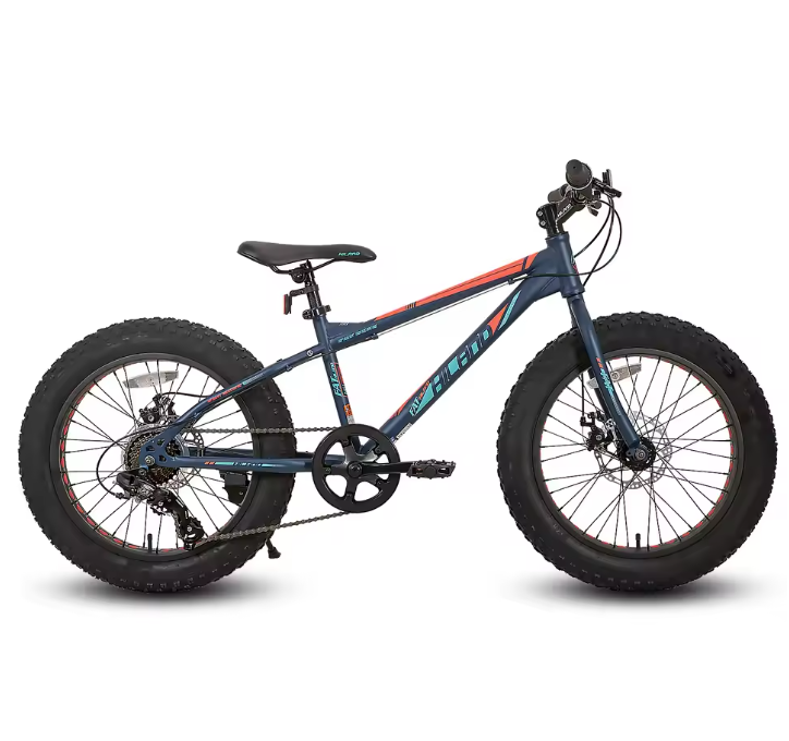Kinder Fatbike 20 Inch – Mountainbike met Brede Banden, 7 Versnellingen en Schijfremmen