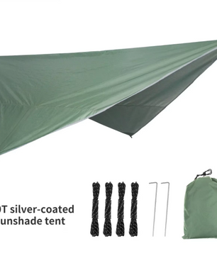 Waterdichte Tarp 340x260 cm – Ultralight Tentzeil met UV-Bescherming voor Camping en Outdoor