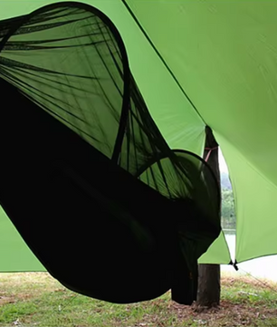 Ultralight Camping Tarp 410x290 cm – Multifunctioneel Tentzeil met Waterdichte PU Coating