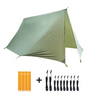 Ultralight Camping Tarp 410x290 cm – Multifunctioneel Tentzeil met Waterdichte PU Coating
