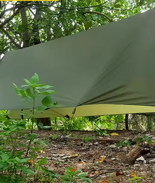 Ultralight Camping Tarp 410x290 cm – Multifunctioneel Tentzeil met Waterdichte PU Coating
