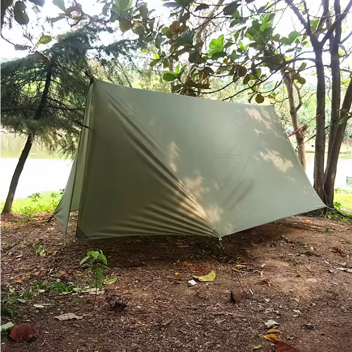 Ultralight Camping Tarp 410x290 cm – Multifunctioneel Tentzeil met Waterdichte PU Coating