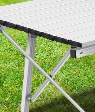 Opvouwbare Campingtafel 90 cm – Verstelbare Hoogte met Lichtgewicht Aluminium en Opbergruimte