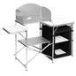 Opvouwbare Camping Keukenkast – Aluminium Kooktafel met Opbergruimte en Windscherm