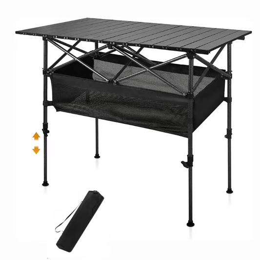 Opvouwbare Campingtafel – Lichtgewicht Aluminium Roltafel voor BBQ, Picknick en Outdoor