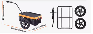 Opvouwbare Fiets Cargo Trailer – Bagageaanhanger tot 40 kg met Regenhoes en Reflectoren