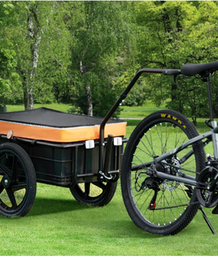 Opvouwbare Fiets Cargo Trailer – Bagageaanhanger tot 40 kg met Regenhoes en Reflectoren